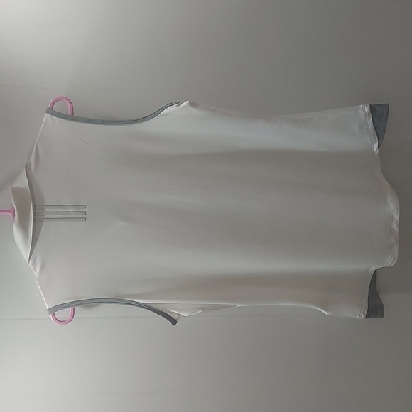 Brand New Adidas Brand Women's Tanktop -White with Silver Trim - Picture 2 of 4
